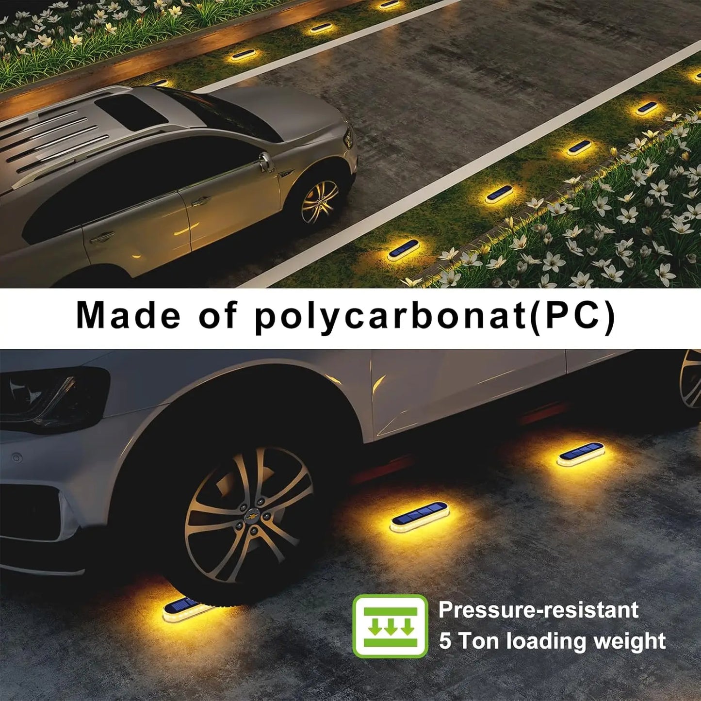 Solar Deck Lights 4 Pack Waterproof Automatic Led Step Lighting