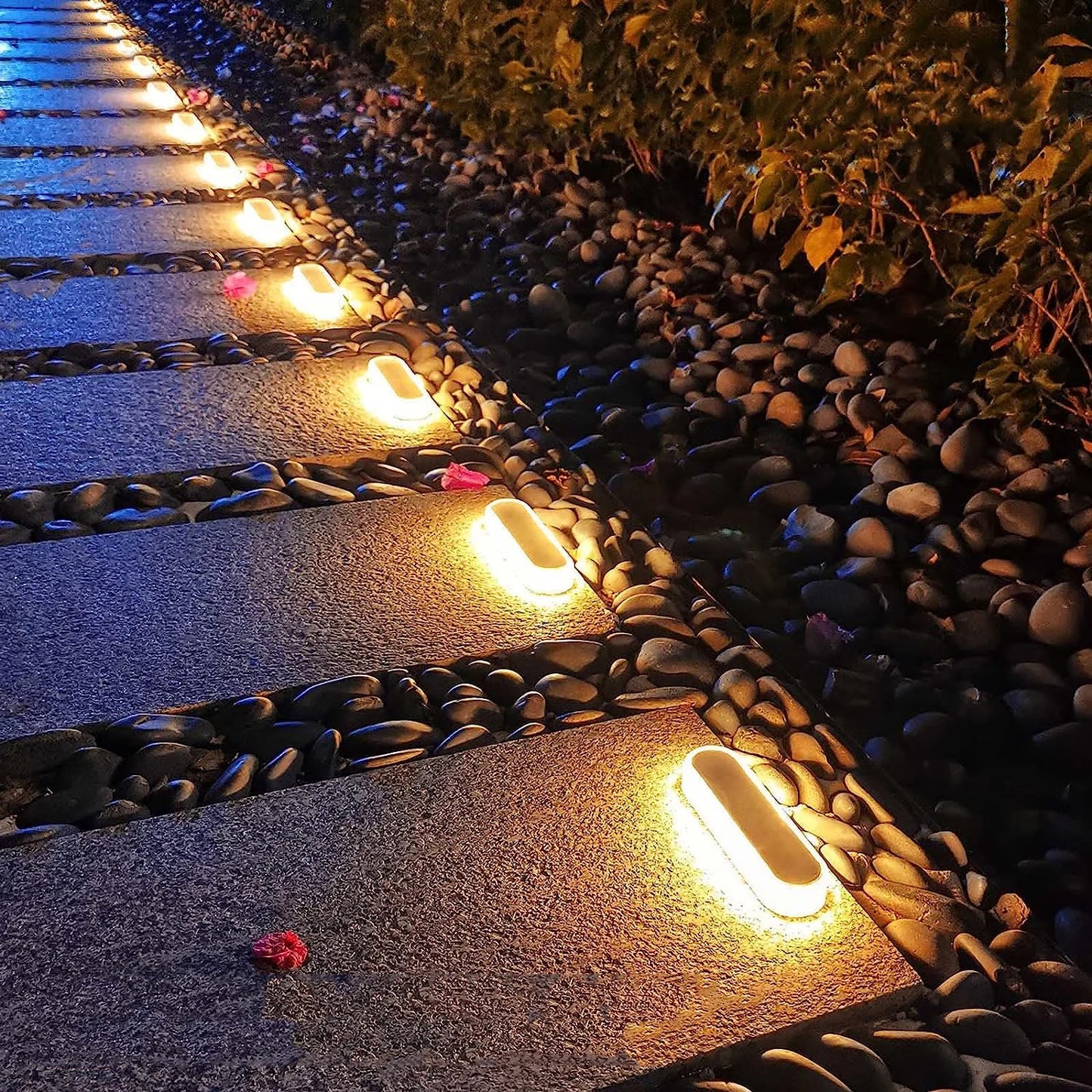 Solar Deck Lights 4 Pack Waterproof Automatic Led Step Lighting