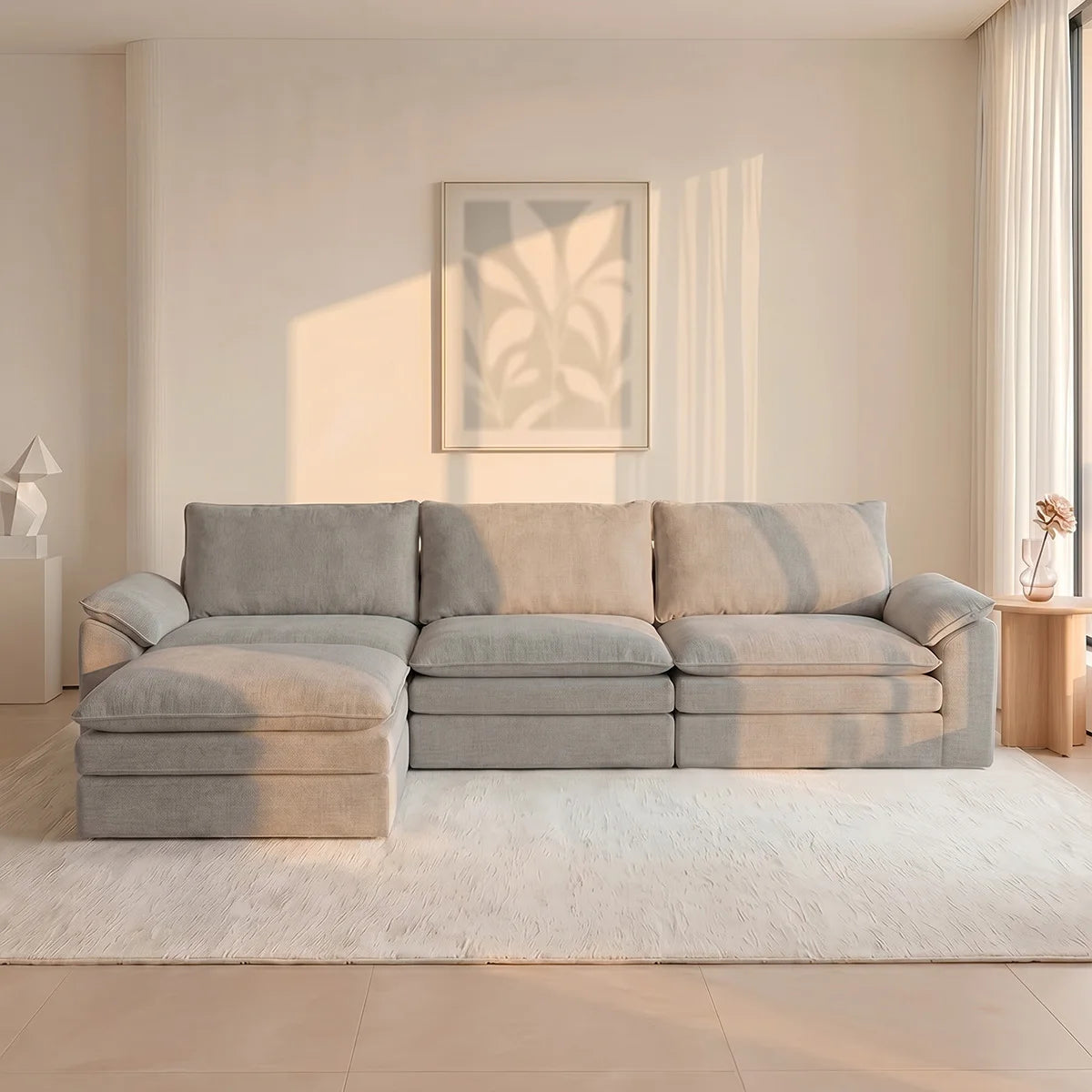 Modern Cloud Modular Sofa Set With Plush Cushions For Home