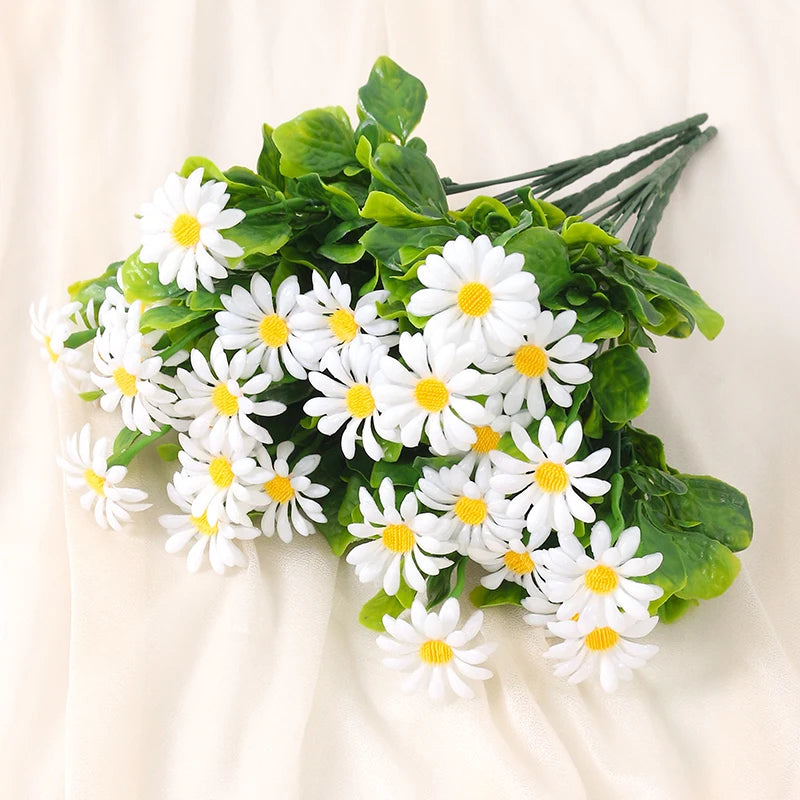 Daisy Artificial Flowers Bouquet 33cm Fake Plants for Home Decor Garden Wedding Decoration Outdoor Table Vase Flower Arrangement