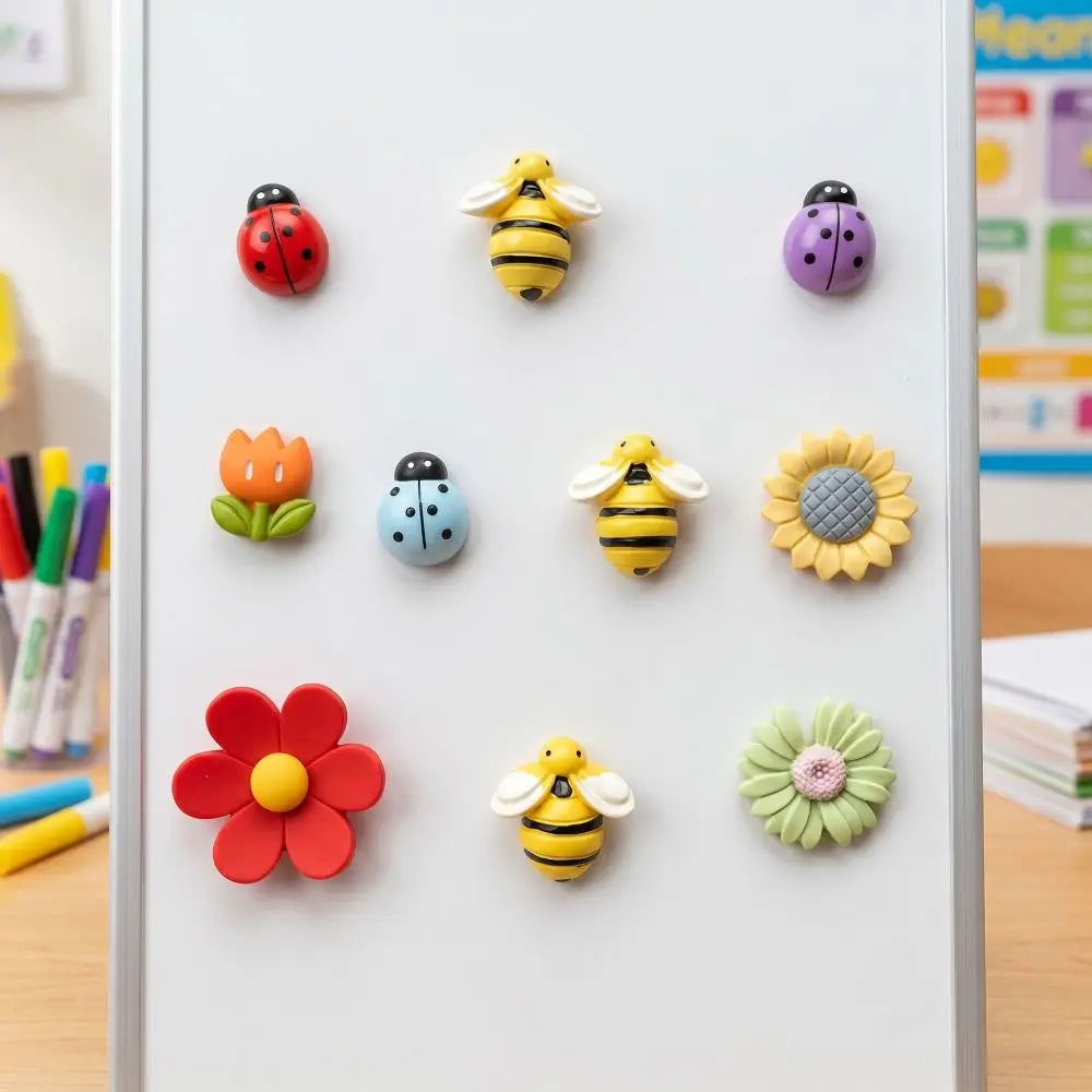 Adorable Refrigerator Magnets 10-Piece Set Durable Kitchen Office Decor