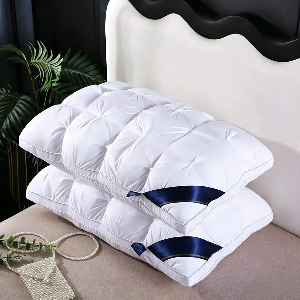 Premium Non Collapse Polyester Sleeping Pillow For Deep Comfortable Rest