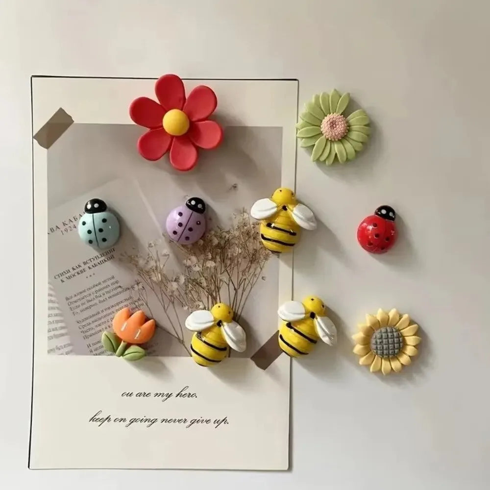 Adorable Refrigerator Magnets 10-Piece Set Durable Kitchen Office Decor