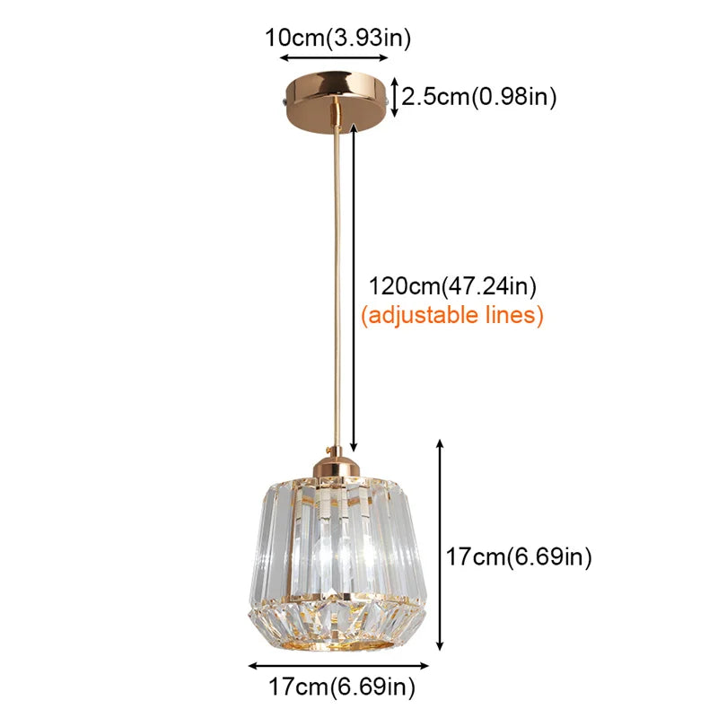 GreeLustr Modern Crystal Pendant Ceiling Light For Home Decor