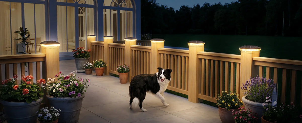 KPSTEK Solar Post Cap Lights Featuring 3 Modes And Waterproof Protection