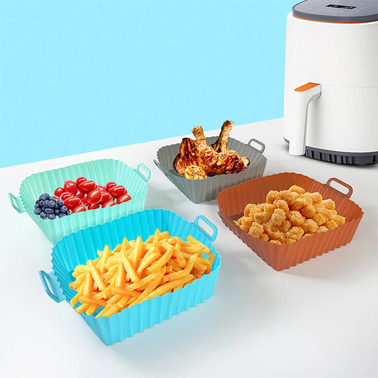Air Fryer Silicone Liners Reusable Nonstick Baking Pan Set
