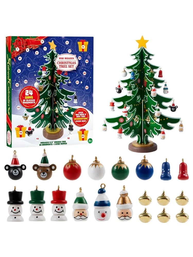 Joyfy Christmas Advent Calendar 24 Days Countdown Tree Ornament Gift