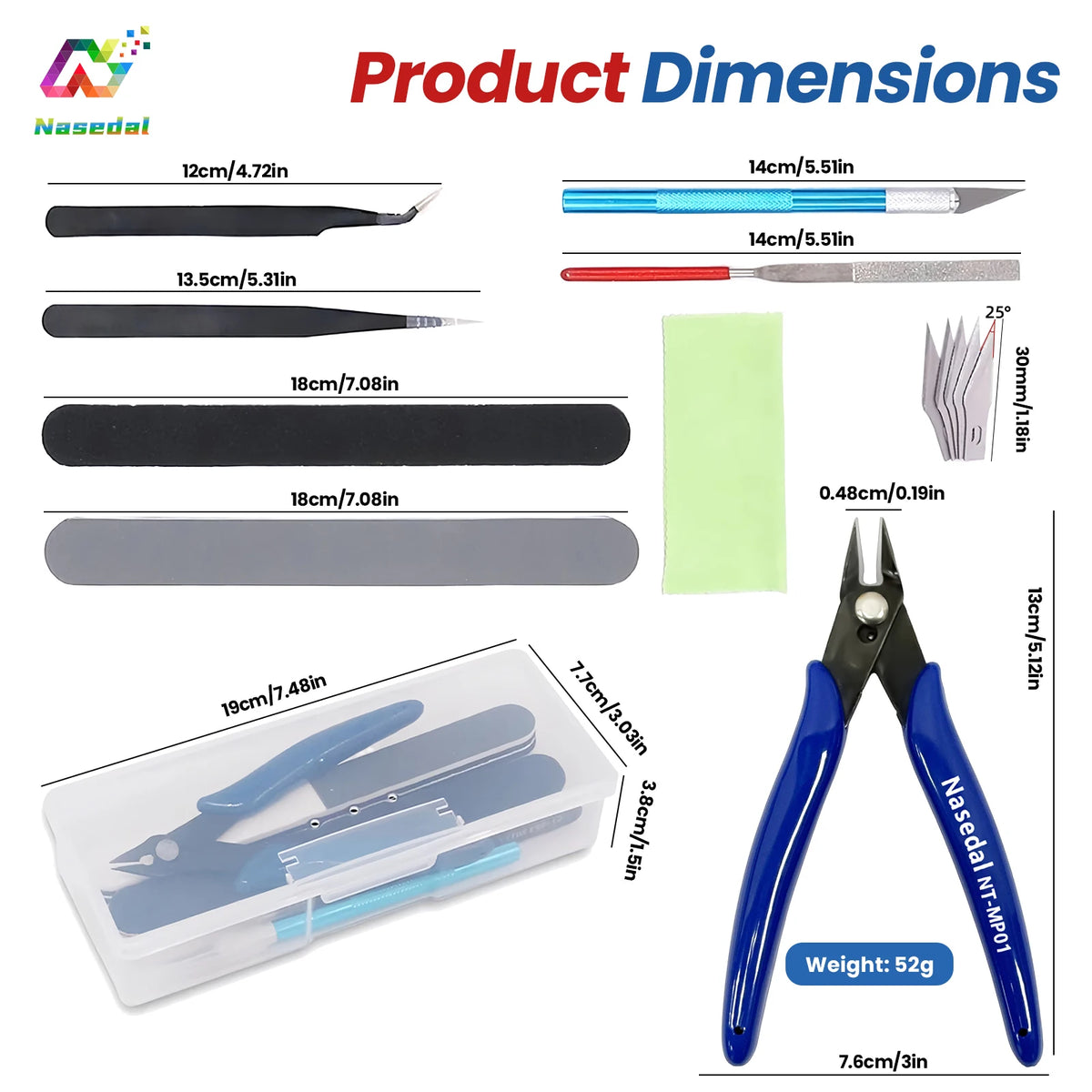 Model Hobby Tool Set With Clippers Scissors And Tweezers