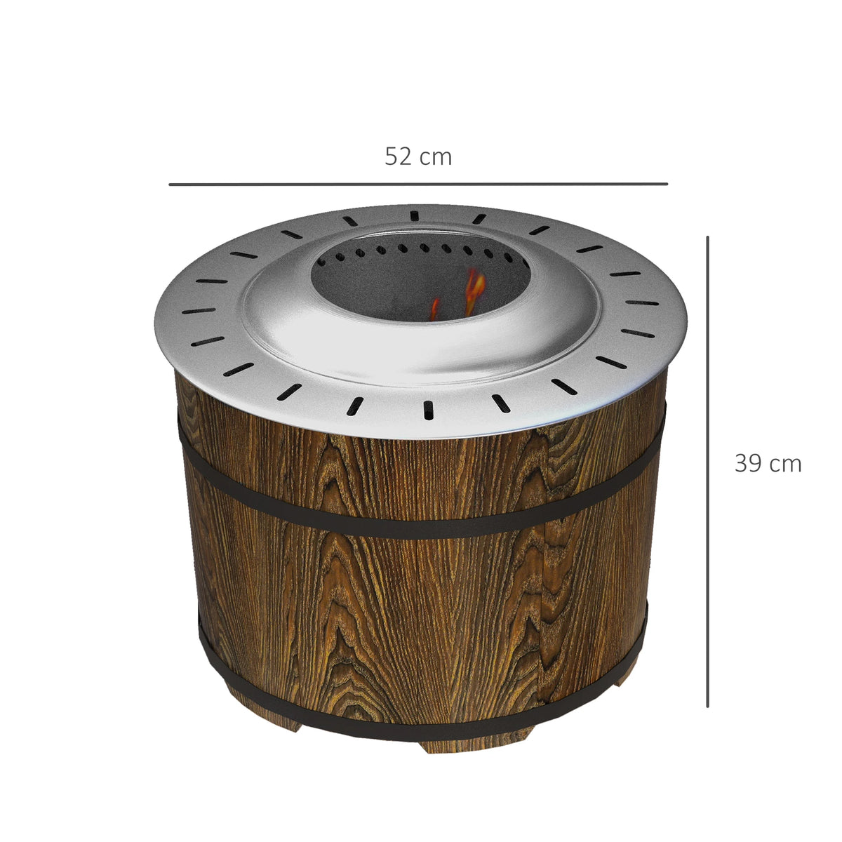Outsunny Smokeless Wood Burning Fire Pit Made From Magnesium Oxide
