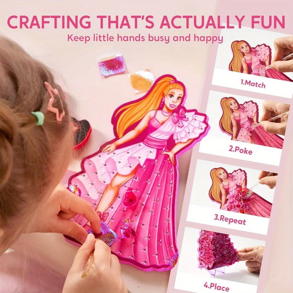 Joyfy Princess Dress Up Poke Fabric Foam Fashion Kit