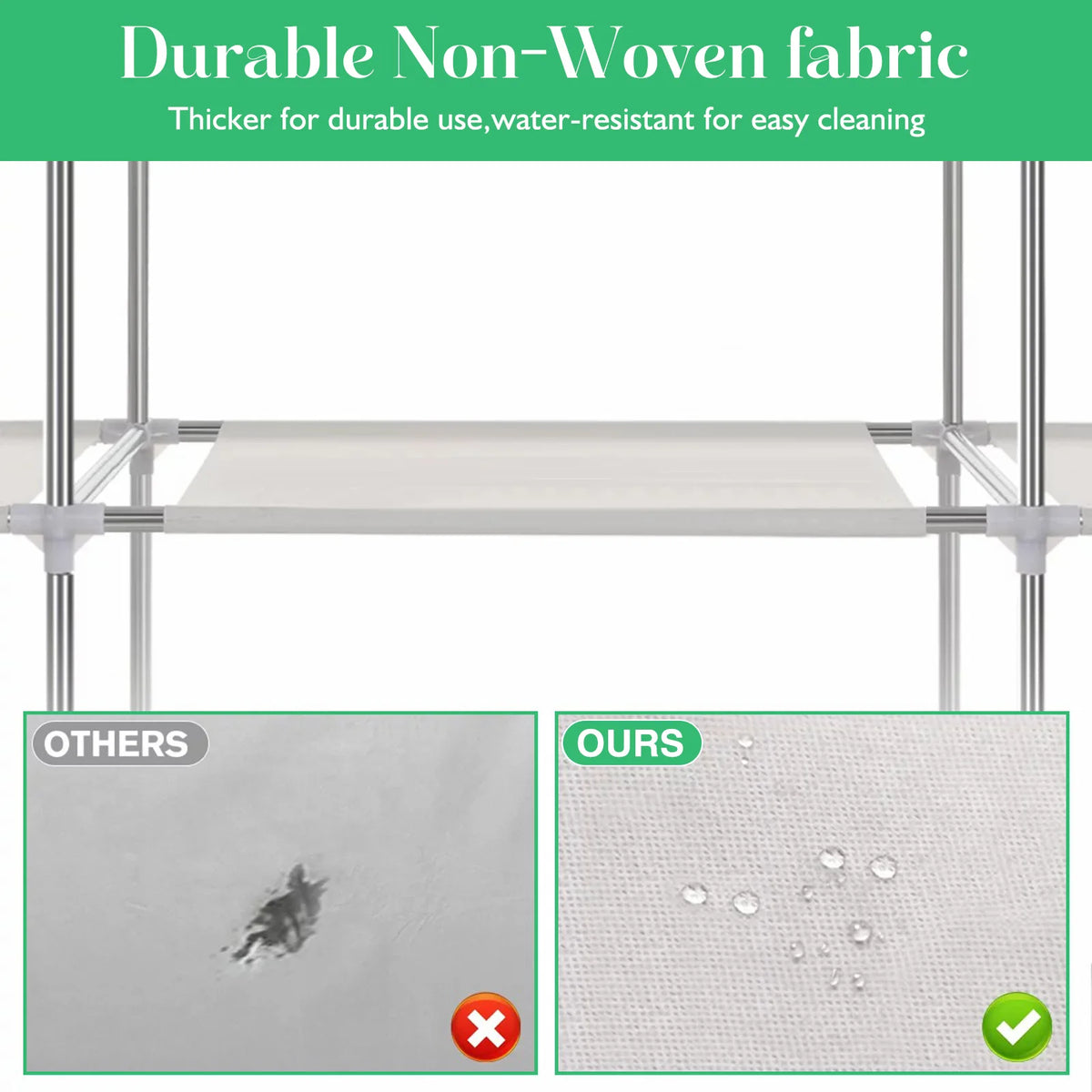 Portable Closet Wardrobe Storage Rack Fabric Organizer Dustproof