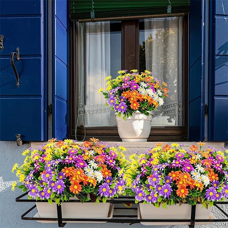 Daisy Artificial Flowers Bouquet 33cm Fake Plants for Home Decor Garden Wedding Decoration Outdoor Table Vase Flower Arrangement