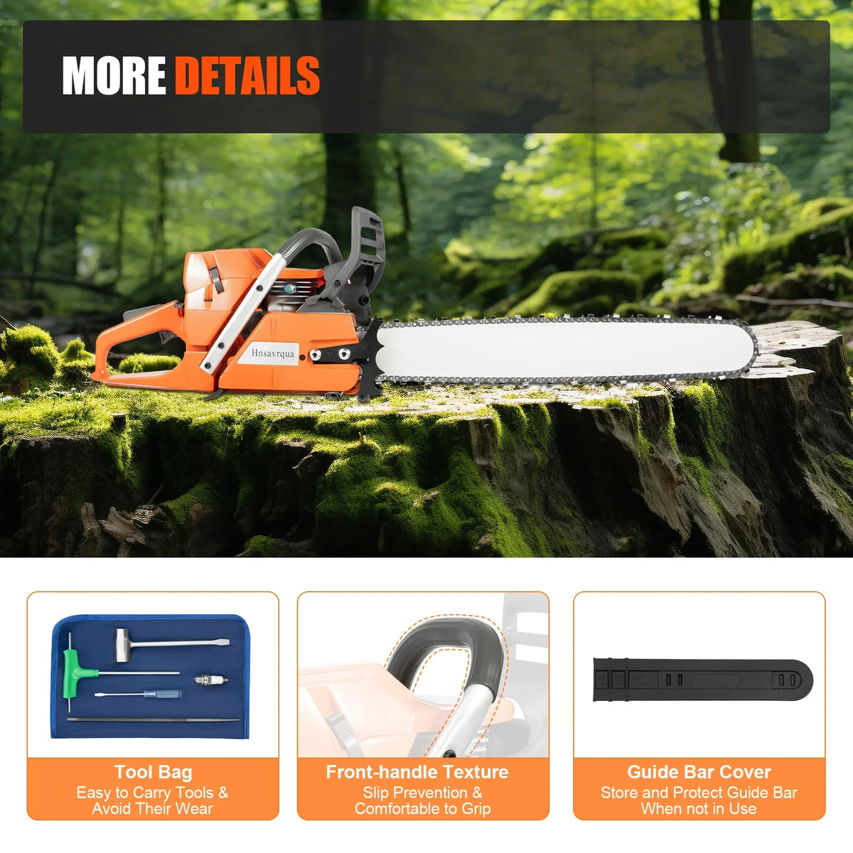 Cheuraivee 2 Stroke Gas Powered Chainsaw For Wood Cutting