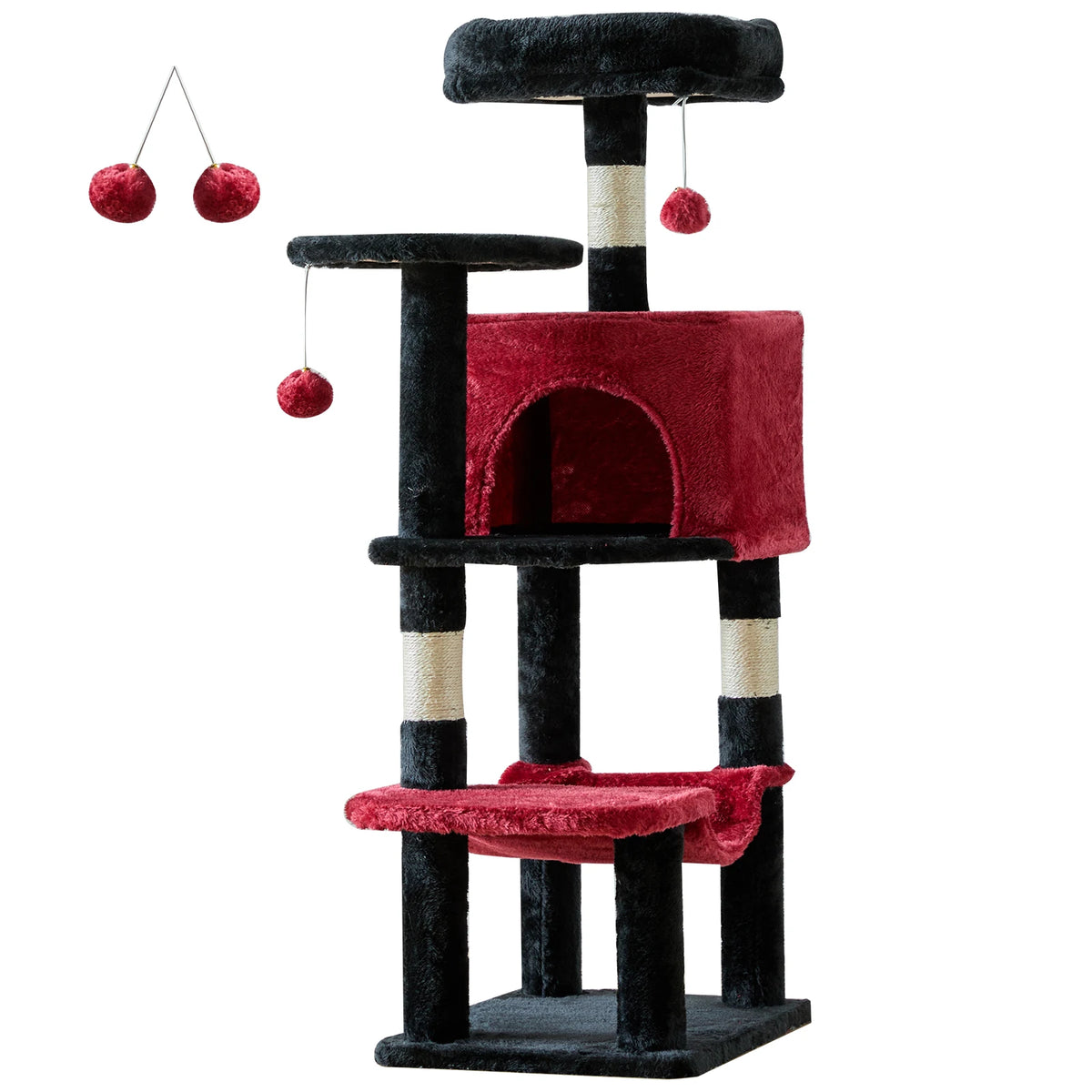 Jhk Multi Tier Cat Tree With Natural Sisal Scratching Posts