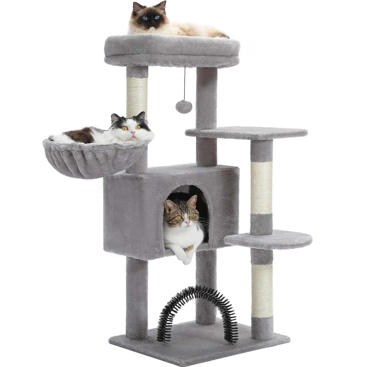 PAWZ Road Cat Tree Condo With Plush Perch Sisal Posts
