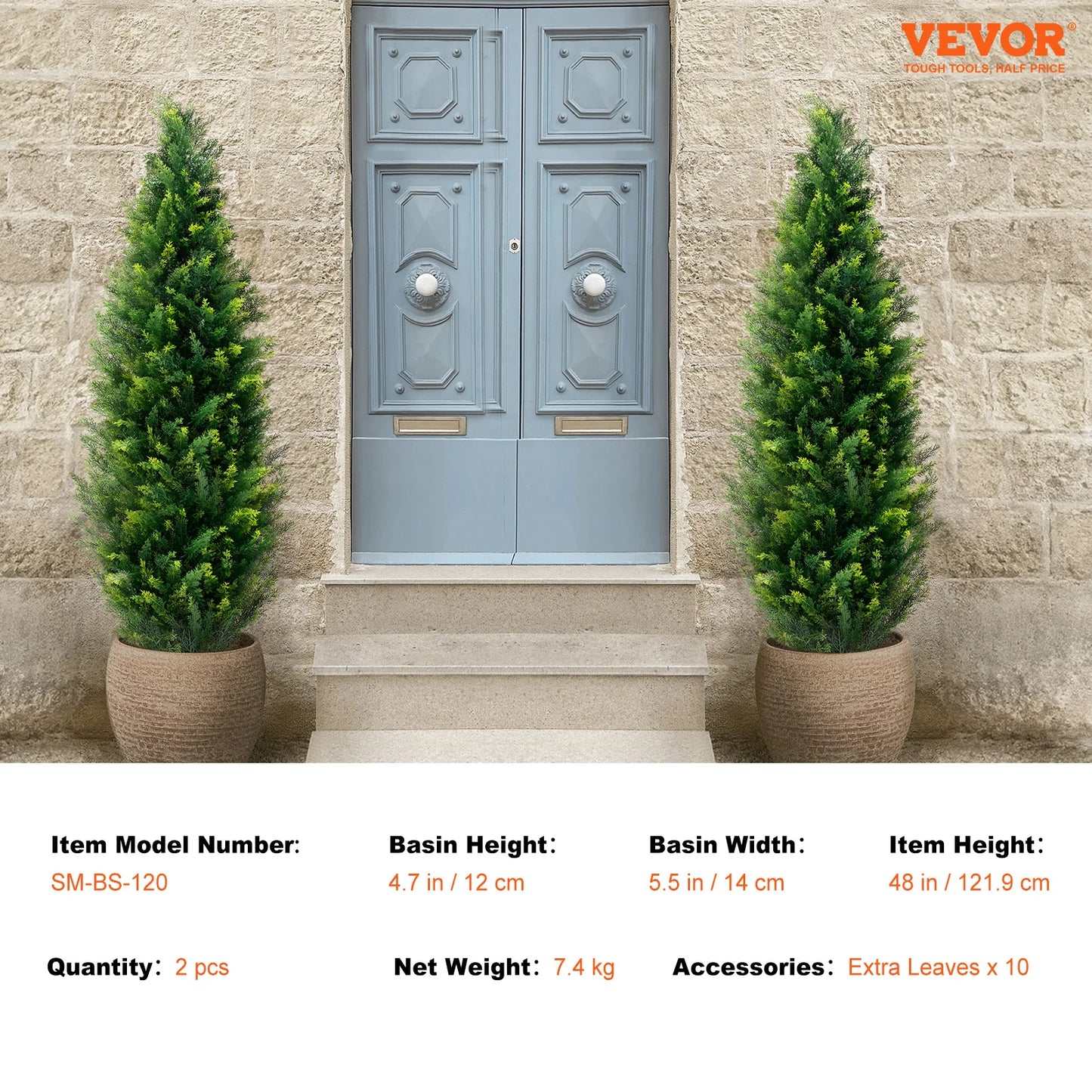 SucceBuy Artificial Cedar Topiary Tree Evergreen Home Garden Decor
