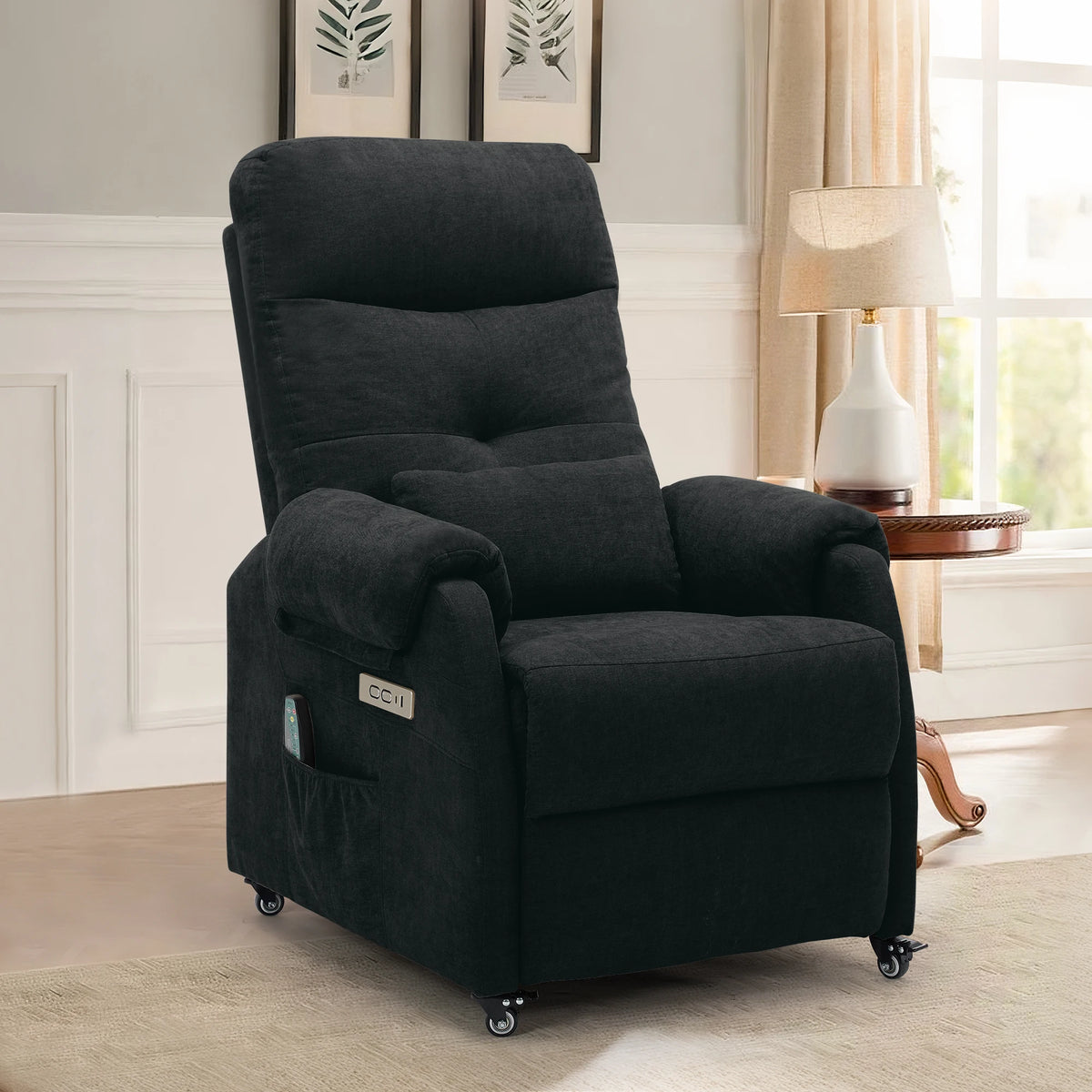 Korsaer Electric Recliner Chair With Usb Port And Wheels