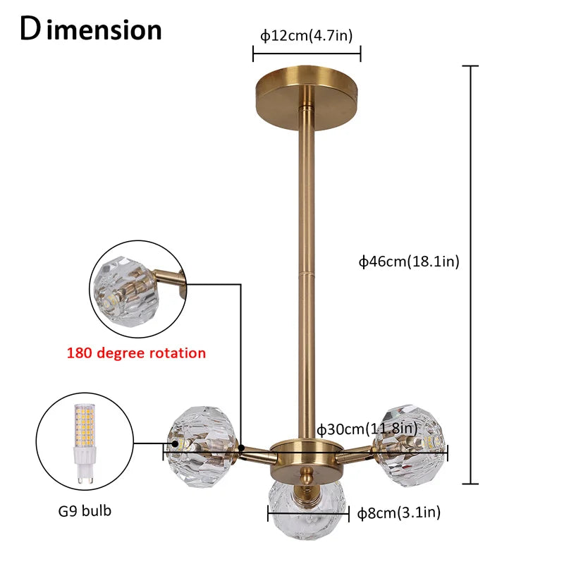 Modern Crystal Sconce Lamp G9 Wall Sconce Aisle Door Front Lights Sleeping Copper Wall Lights Bedside Lamp For Bedroom Fixtures