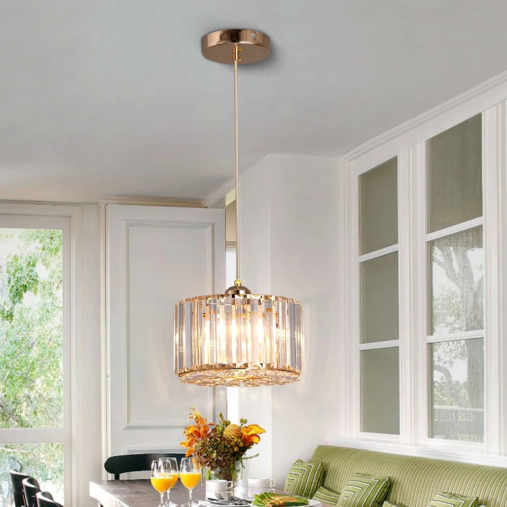 GreeLustr Modern Pendant LED Light Luxury Chandelier Crystal Ceiling Lamp