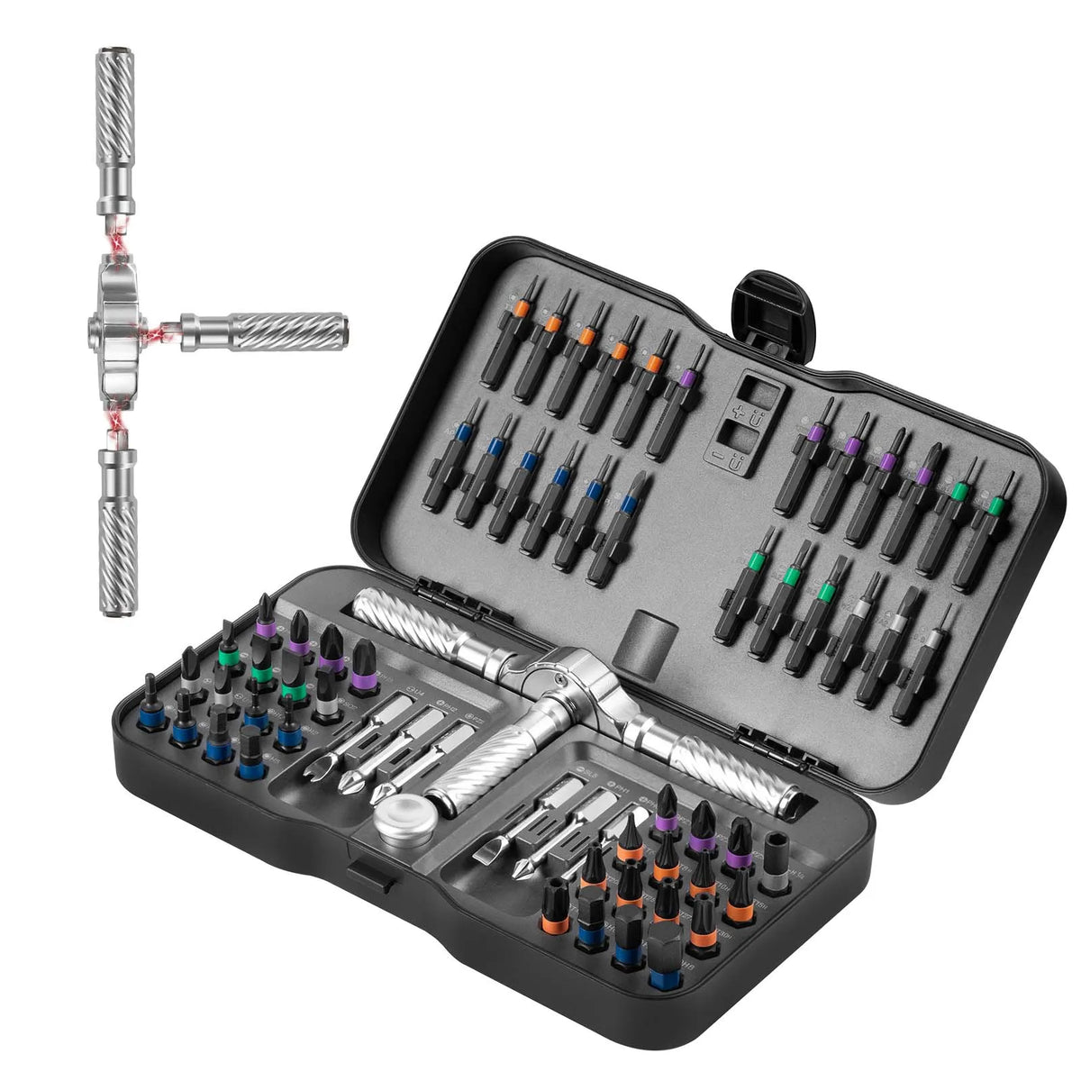 VMAN 66 Pieces Ratchet Screwdriver Set With Magnetic Bits