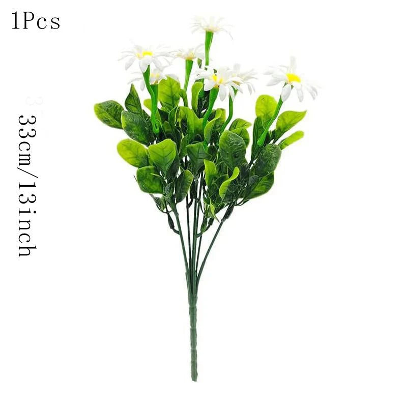 Daisy Artificial Flowers Bouquet 33cm Fake Plants for Home Decor Garden Wedding Decoration Outdoor Table Vase Flower Arrangement