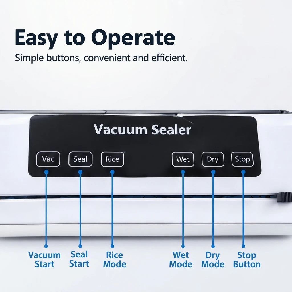 Automatic Food Vacuum Sealer Machine With Heat Seal Function