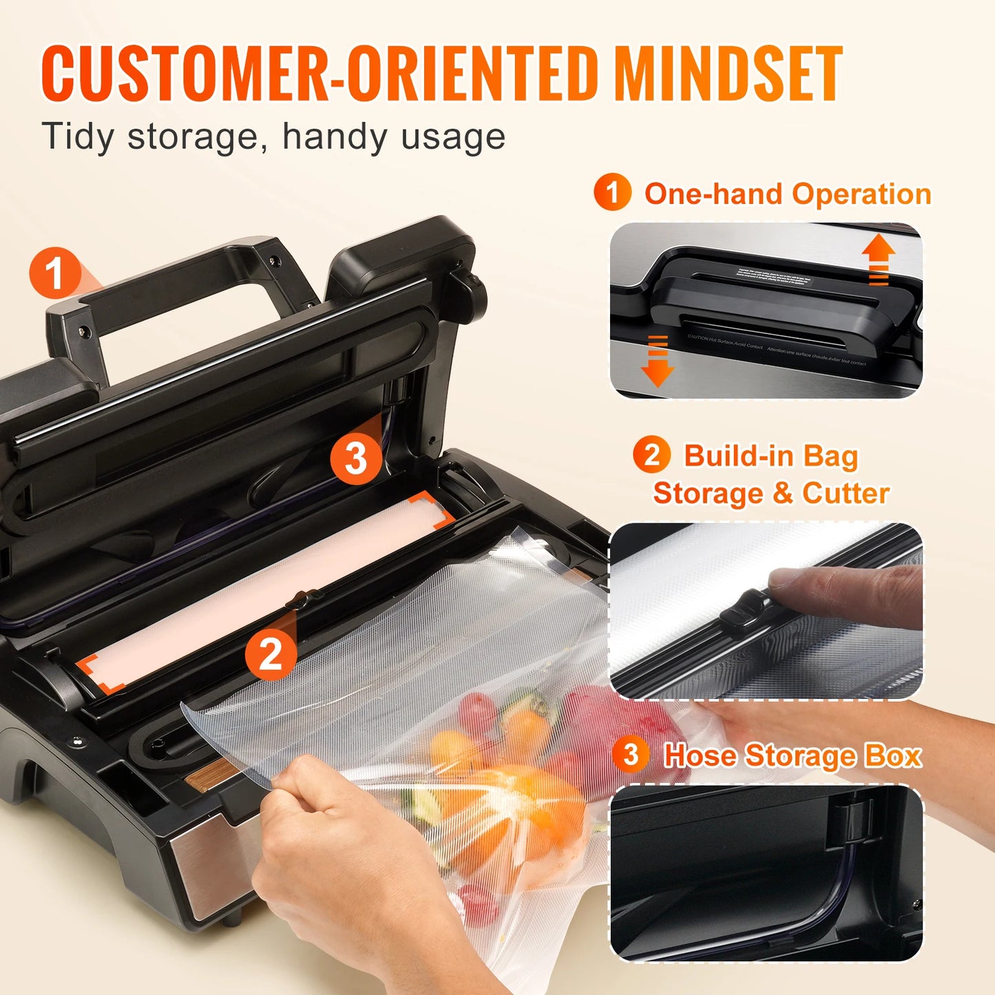 SucceBuy Vacuum Sealer 90KPa 130W With Free Bags Fresh