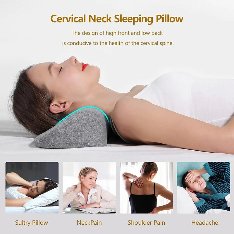 Memory Foam Contour Cervical Pillow For Side Sleepers Orthopedic