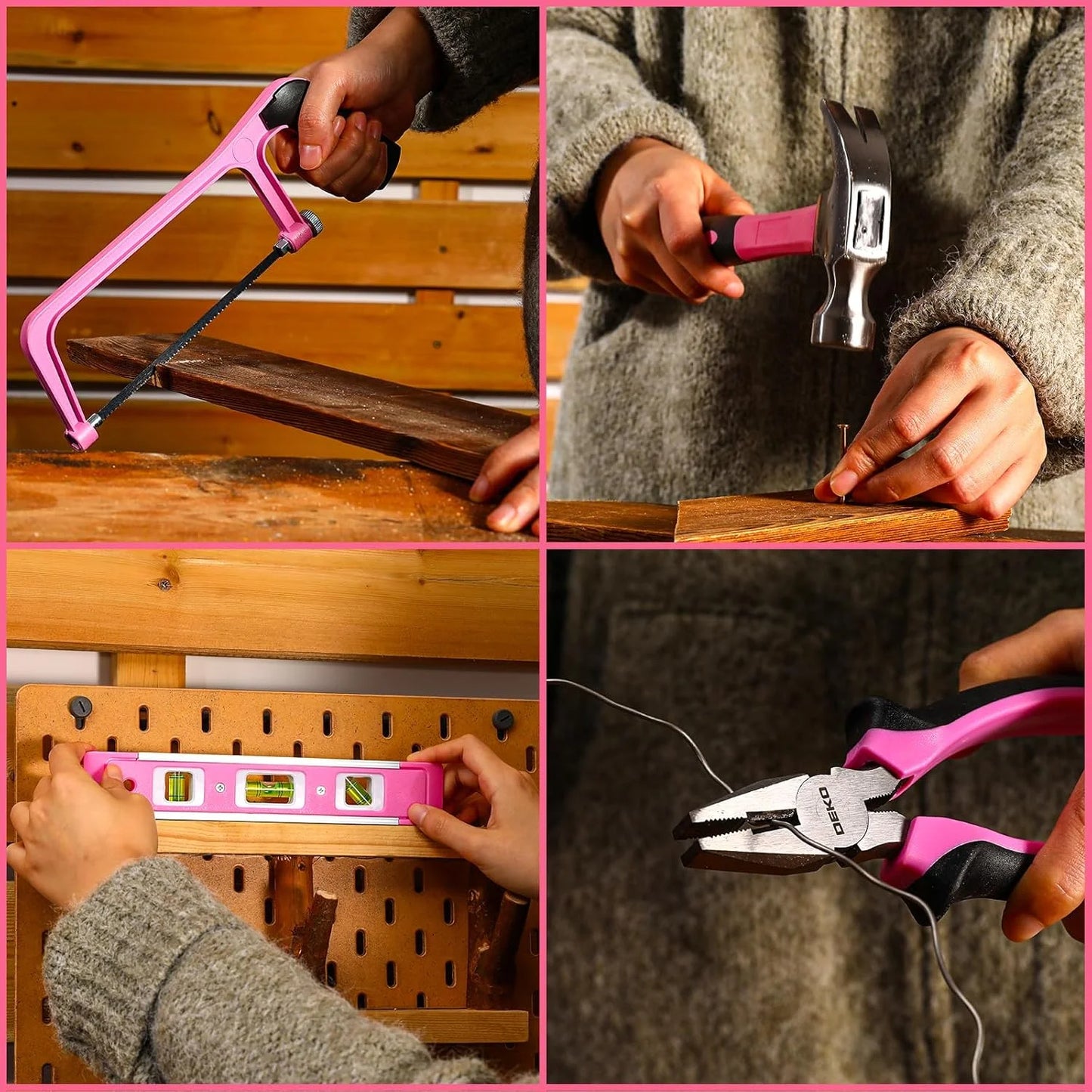 DEKO Cordless Drill Toolbox Combo Kit With Storage Organizer