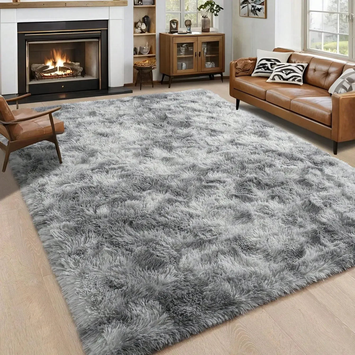 Thick Plush Cut Pile Carpet With Non Slip Protective Backing