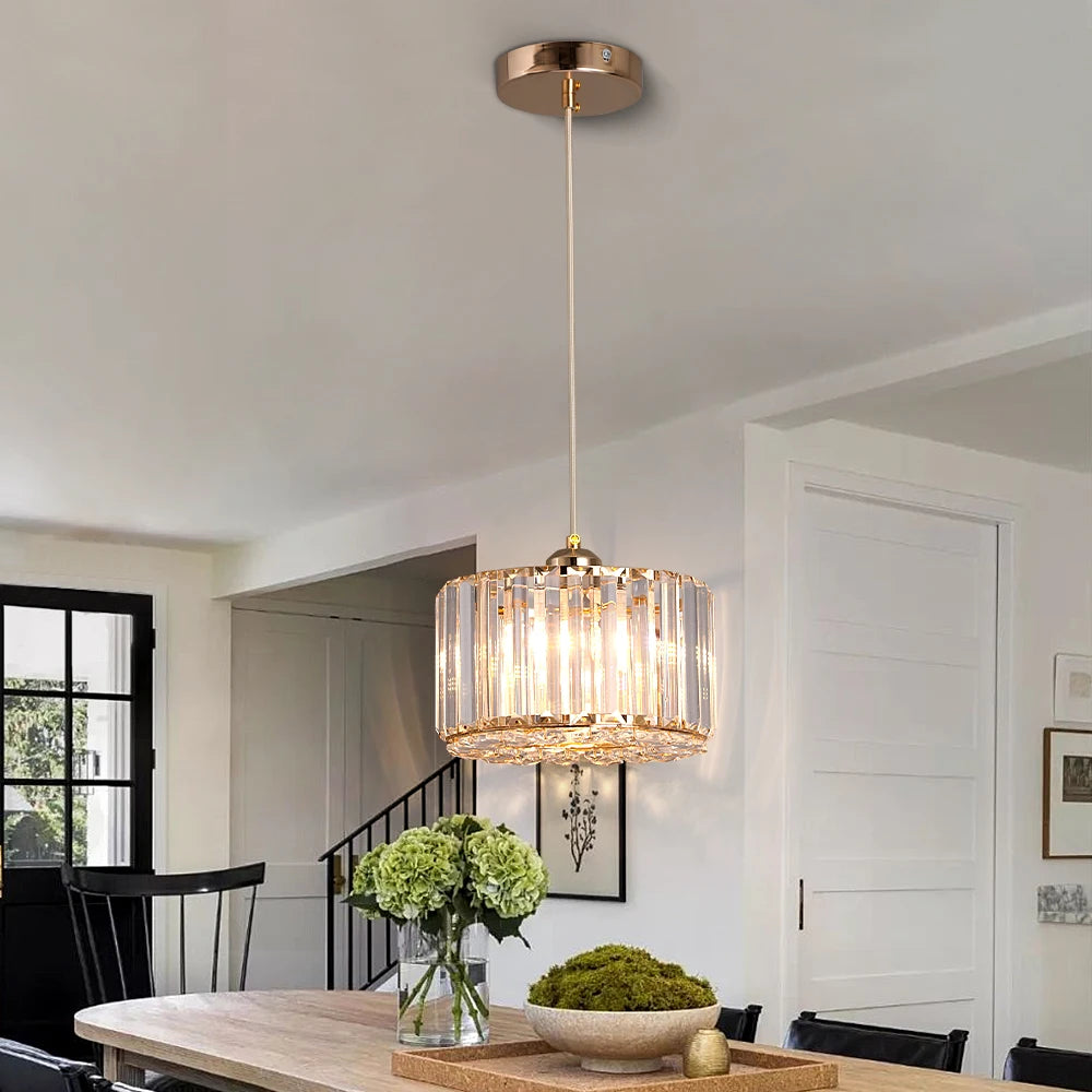 GreeLustr Modern Pendant LED Light Luxury Chandelier Crystal Ceiling Lamp
