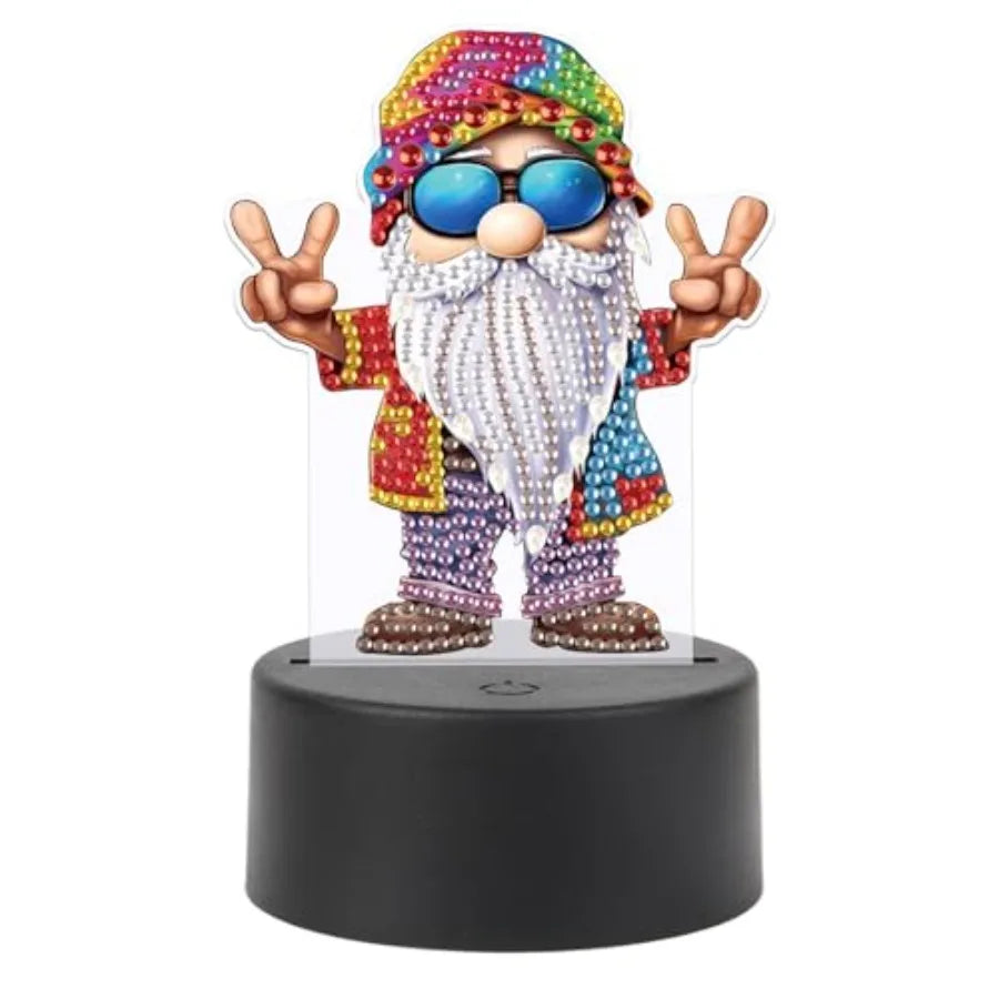 Diamond Art Led Night Light Creative Diy Mosaic Decor Lamp