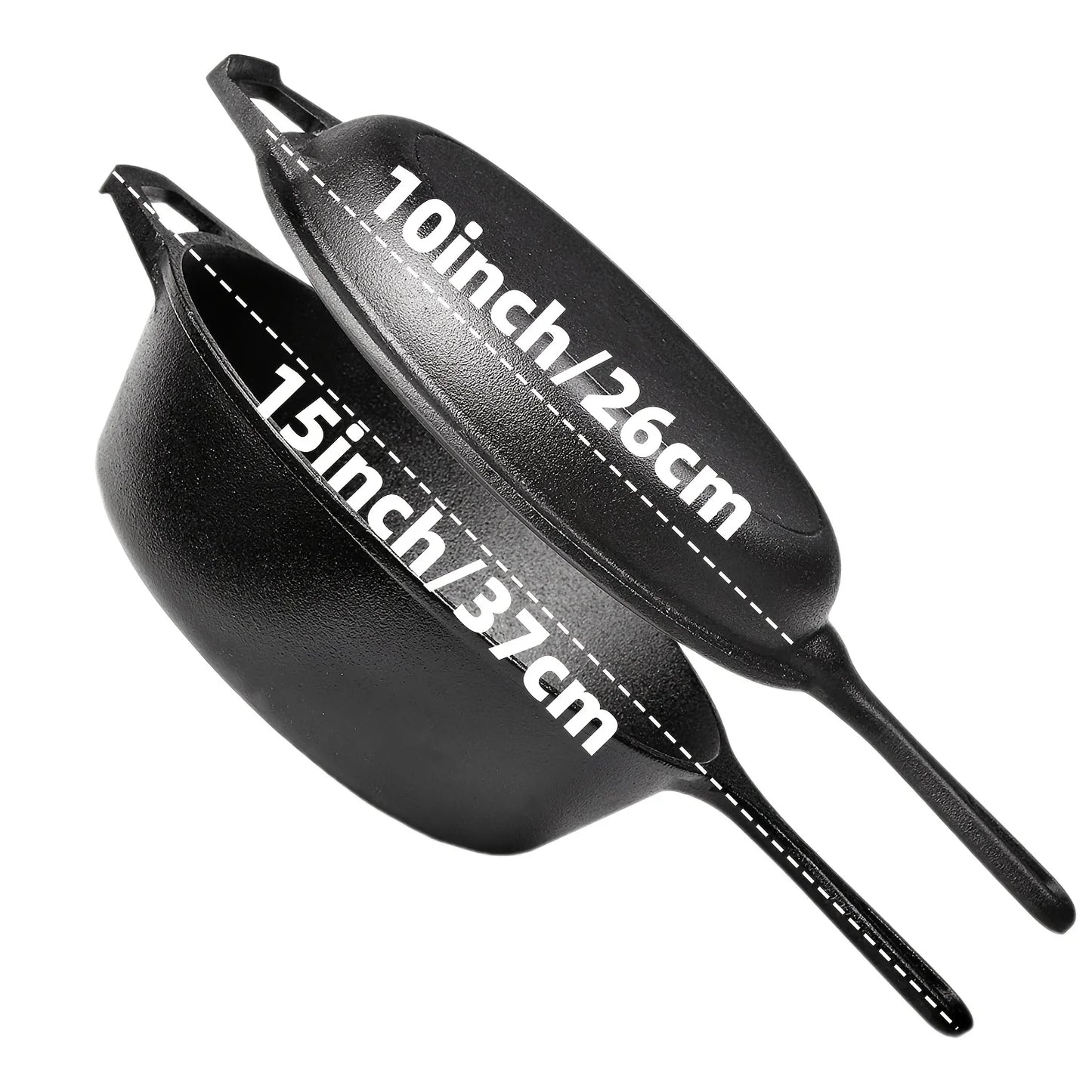AEDG 3 Piece Cast Iron Skillet Set Preseasoned Pans