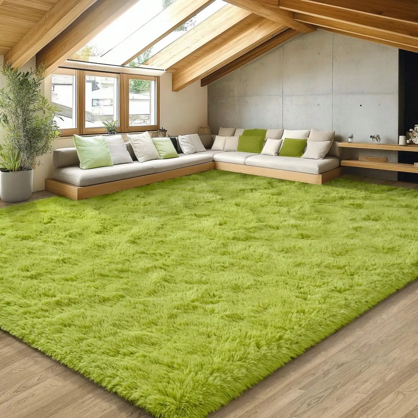 Thick Plush Cut Pile Carpet With Non Slip Protective Backing