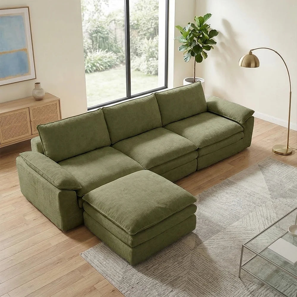 Modern Cloud Modular Sofa Set With Plush Cushions For Home