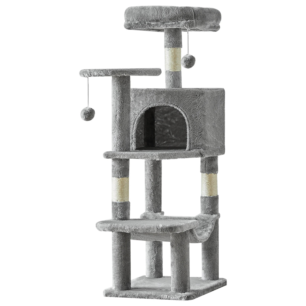 Jhk Multi Tier Cat Tree With Natural Sisal Scratching Posts
