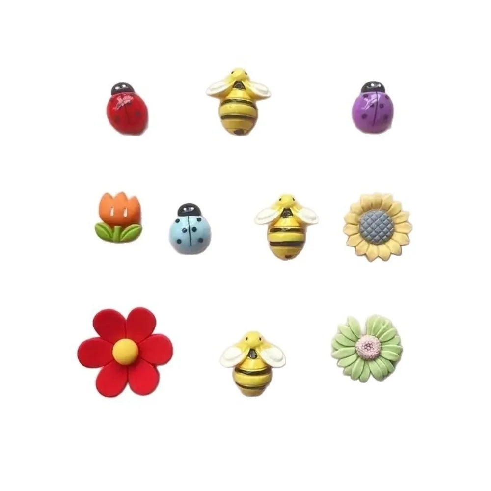 Adorable Refrigerator Magnets 10-Piece Set Durable Kitchen Office Decor