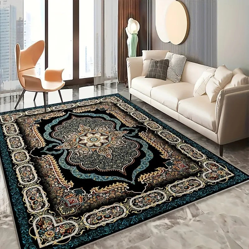 Decorative Velvet Floor Mat with Rubber Backing and Polyester