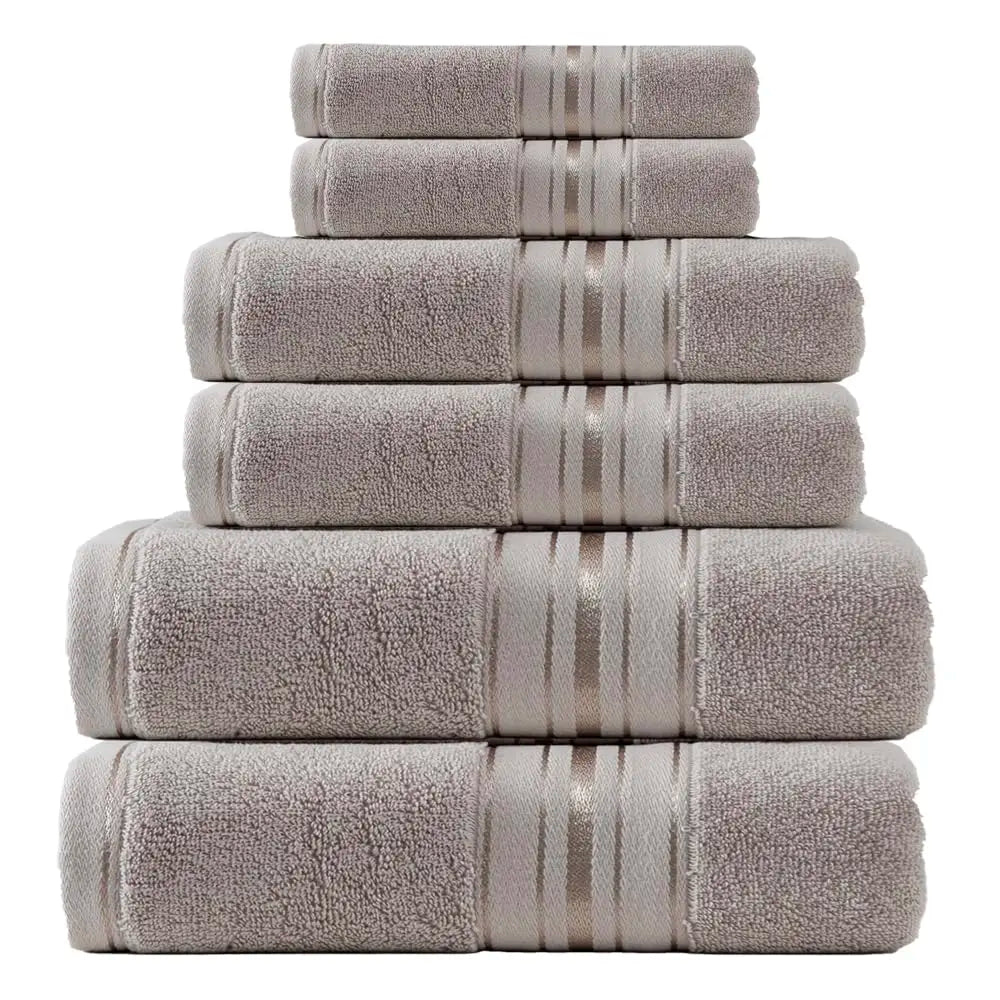 Luxury Turkish Cotton Six Piece Towel Set for Bathroom